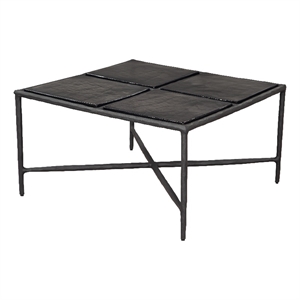 Pemberly Row Modern / Contemporary Aluminum Coffee Table Black