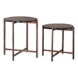 Pemberly Row Contemporary Metal Coffee Table Set (2-Piece) Bronze