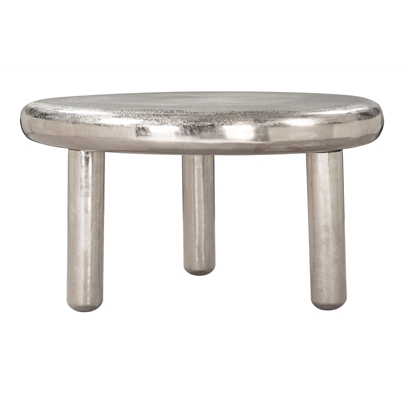 Pemberly Row Modern / Contemporary Metal Coffee Table Silver