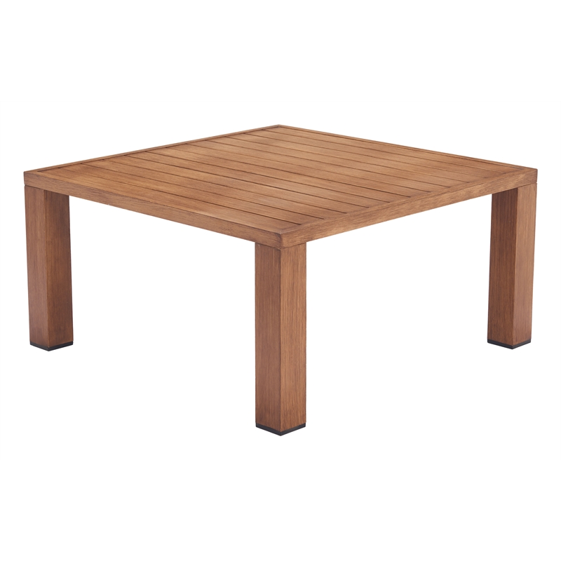 Pemberly Row Modern / Contemporary Aluminum Coffee Table Natural