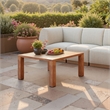 Pemberly Row Modern / Contemporary Aluminum Coffee Table Natural