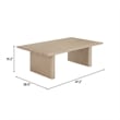 Pemberly Row Modern / Contemporary Aluminum Coffee Table Natural