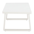 Pemberly Row Modern / Contemporary Aluminum Coffee Table White