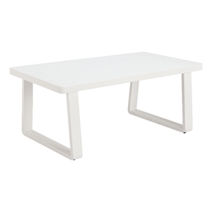 Pemberly Row Modern / Contemporary Aluminum Coffee Table White