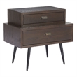 Pemberly Row Contemporary Assembled Engineered Wood Side Table Brown