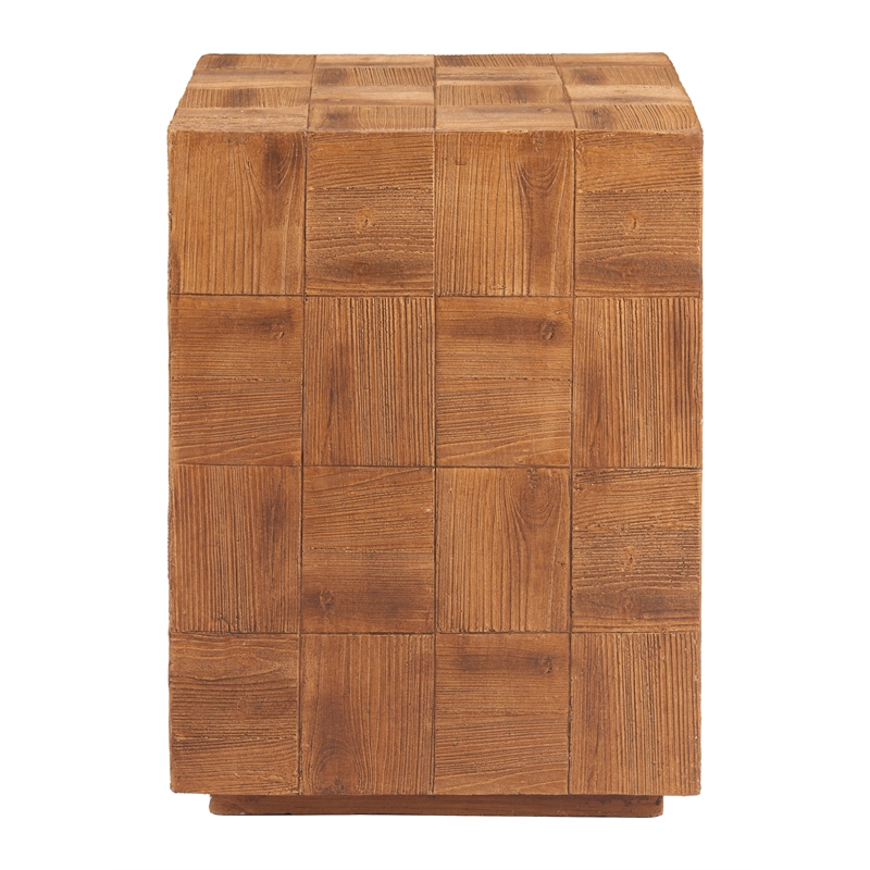 Pemberly Row Contemporary Assembled Metal Side Table Natural