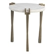 Pemberly Row Modern / Contemporary Metal Side Table White Finish
