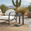 Pemberly Row Contemporary Assembled Aluminum Side Table Black