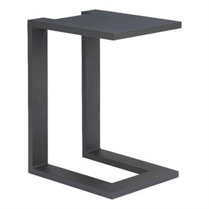 Pemberly Row Contemporary Assembled Aluminum Side Table Black