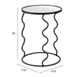 Pemberly Row Modern / Contemporary Assembled Metal Side Table Black