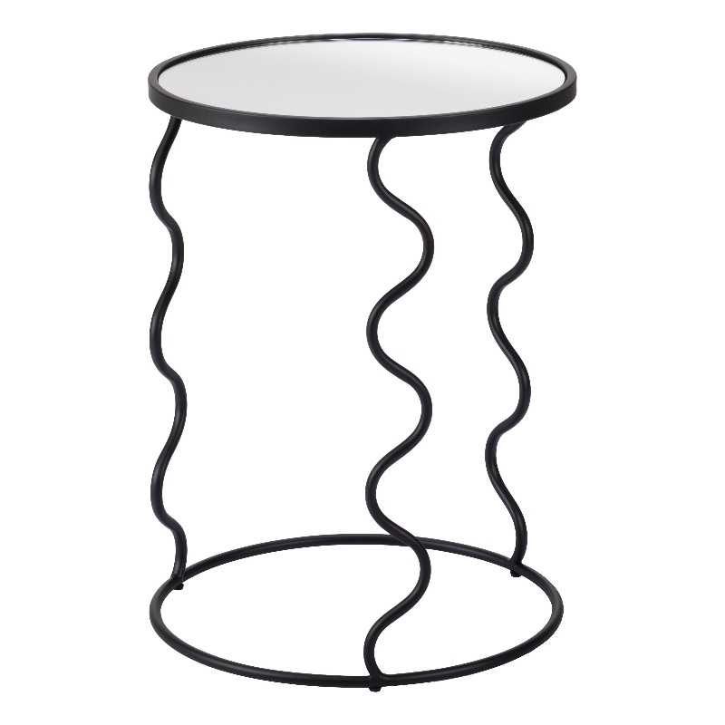 Pemberly Row Modern / Contemporary Assembled Metal Side Table Black