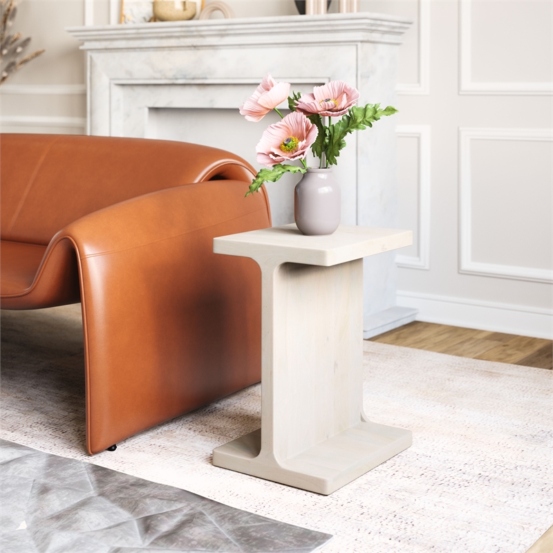 Pemberly Row Modern / Contemporary Assembled Wood Side Table Natural