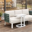 Pemberly Row Contemporary Assembled Aluminum End Table White