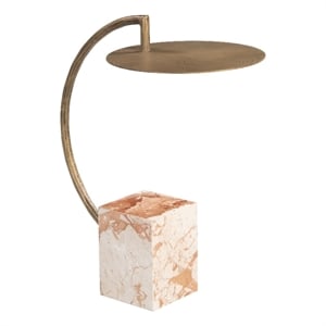 Pemberly Row Modern / Contemporary Metal Side Table Brass Finish