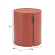 Pemberly Row Contemporary Assembled Aluminum Side Table Brown