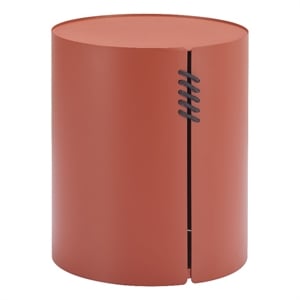 Pemberly Row Contemporary Assembled Aluminum Side Table Brown