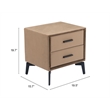 Pemberly Row Modern / Contemporary Engineered Wood Side Table Brown