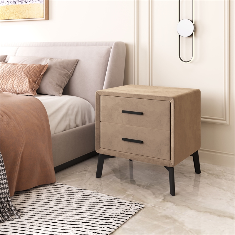 Pemberly Row Modern / Contemporary Engineered Wood Side Table Brown