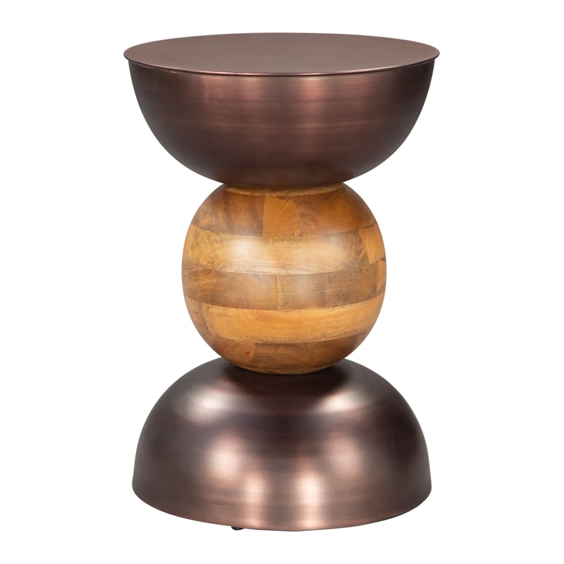 Pemberly Row Modern / Contemporary Assembled Metal Side Table Bronze