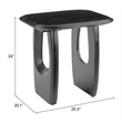 Pemberly Row Modern / Contemporary Wood Accent Table Black Finish