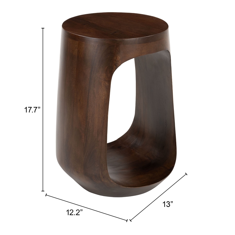 Pemberly Row Modern / Contemporary Assembled Wood Side Table Walnut