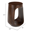 Pemberly Row Modern / Contemporary Assembled Wood Side Table Walnut
