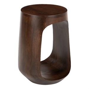 Pemberly Row Modern / Contemporary Assembled Wood Side Table Walnut