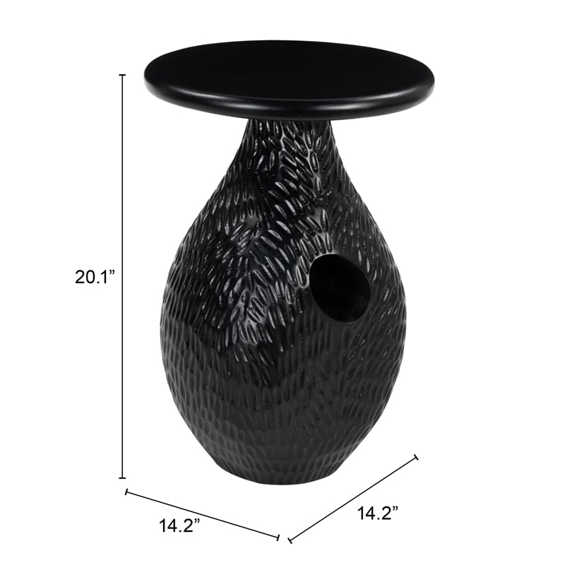 Pemberly Row Modern / Contemporary Assembled Wood Side Table Black