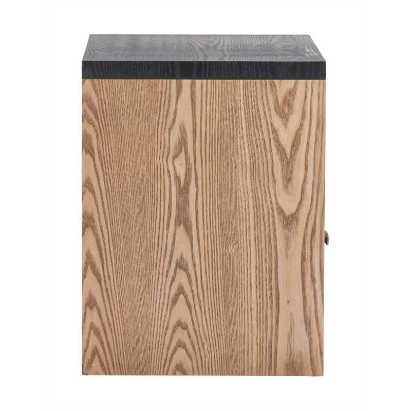 Pemberly Row Contemporary Assembled Engineered Wood Side Table Black