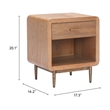 Pemberly Row Contemporary Assembled Engineered Wood Side Table Brown