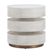 Pemberly Row Contemporary Engineered Wood Side Table Oak White