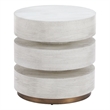 Pemberly Row Contemporary Engineered Wood Side Table Oak White