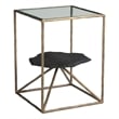 Pemberly Row Modern / Contemporary Metal Side Table Brass Finish
