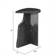 Pemberly Row Modern / Contemporary Marble Side Table Black Finish