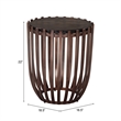 Pemberly Row Modern / Contemporary Metal Side Table Bronze Finish