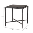 Pemberly Row Modern / Contemporary Aluminum Side Table Black