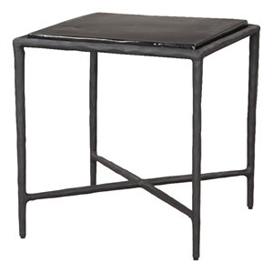 Pemberly Row Modern / Contemporary Aluminum Side Table Black