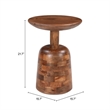 Pemberly Row Modern / Contemporary Wood Side Table Walnut Finish