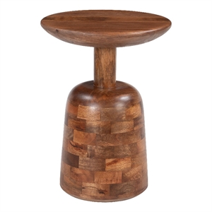 Pemberly Row Modern / Contemporary Wood Side Table Walnut Finish