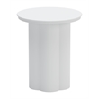 Pemberly Row Contemporary Assembled Aluminum Side Table White