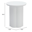 Pemberly Row Contemporary Assembled Aluminum Side Table White