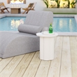 Pemberly Row Contemporary Assembled Aluminum Side Table White