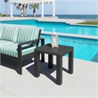 Pemberly Row Contemporary Assembled Aluminum Side Table Black