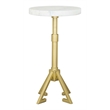 Pemberly Row Modern / Contemporary Metal Side Table White & Gold