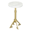 Pemberly Row Modern / Contemporary Metal Side Table White & Gold