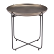 Pemberly Row Modern / Contemporary Metal Side Table Bronze Finish