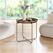 Pemberly Row Modern / Contemporary Metal Side Table Bronze Finish