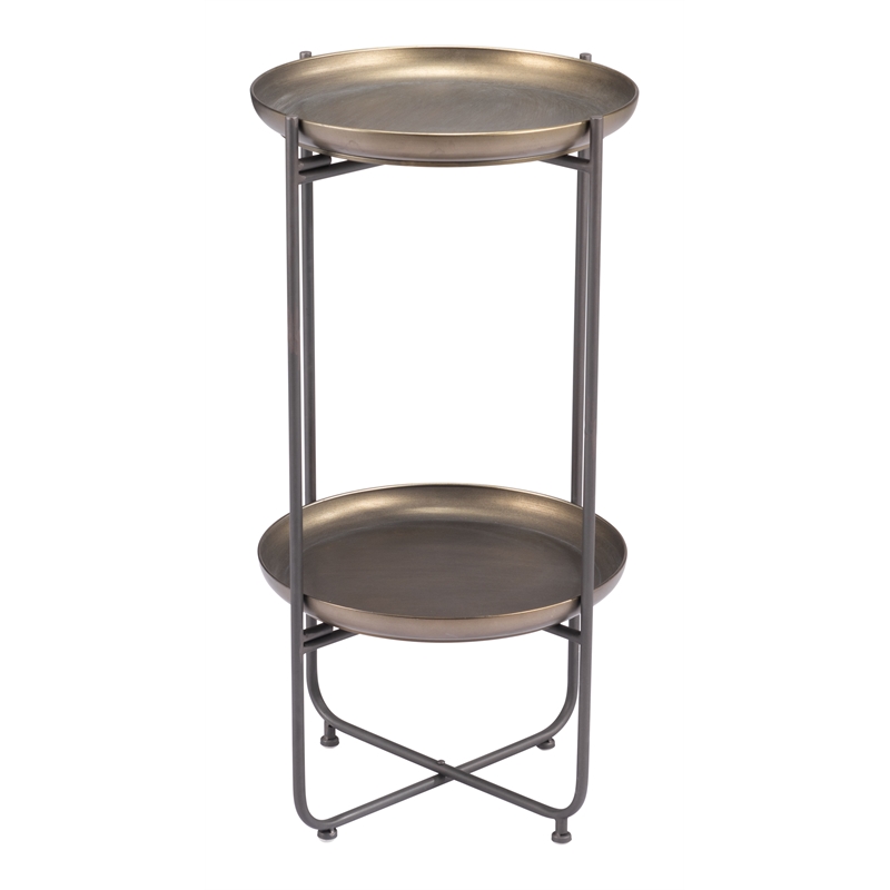 Pemberly Row Modern / Contemporary Metal Accent Table Bronze