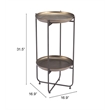 Pemberly Row Modern / Contemporary Metal Accent Table Bronze