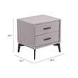 Pemberly Row Modern / Contemporary Engineered Wood Side Table Gray